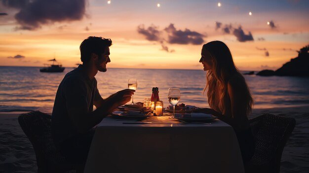 Kıbrıs romantik gün batımı manzarası çift